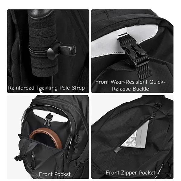 Waterproof Hiking Backpack Trekking Pole Holder Outdoor Bag