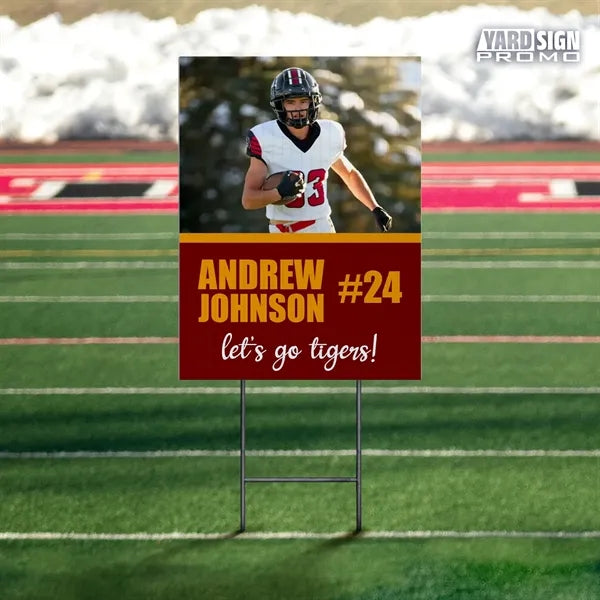 9x12 Custom Outdoor Yard Signs Athlete Name Number 3