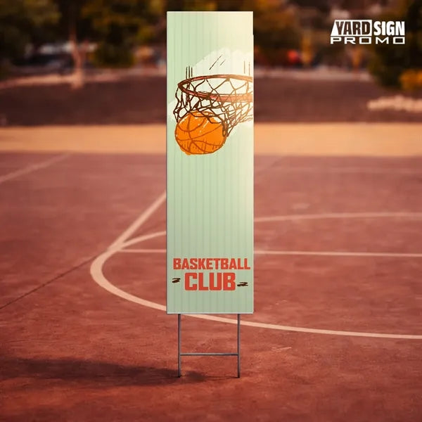 6x24 Custom Outdoor Yard Signs Basketball Club