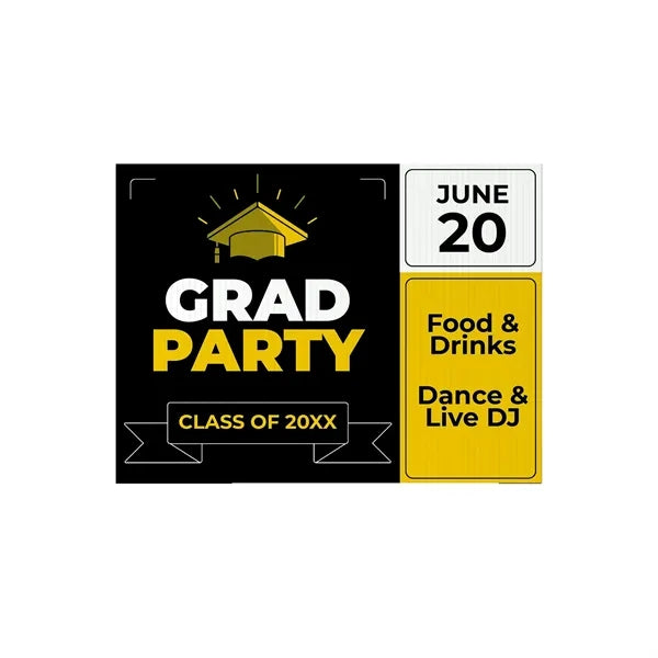 24"x18" Custom Outdoor Yard Signs Graduation