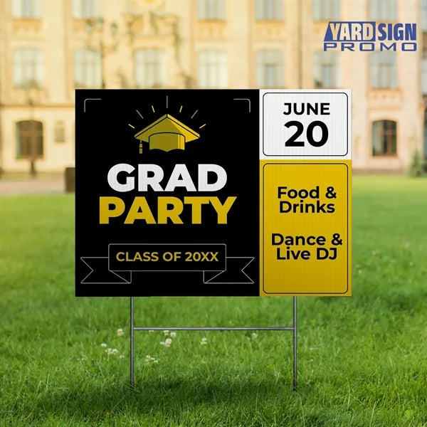 24"x18" Custom Outdoor Yard Signs Graduation