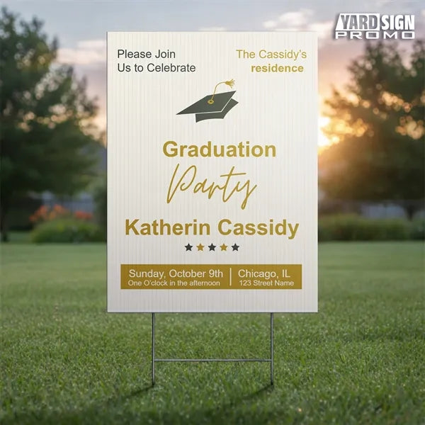 18x24 Custom Outdoor Yard Signs Graduation Party