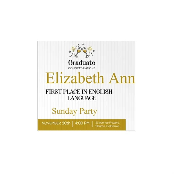 12x12 Custom Outdoor Yard Signs Graduates