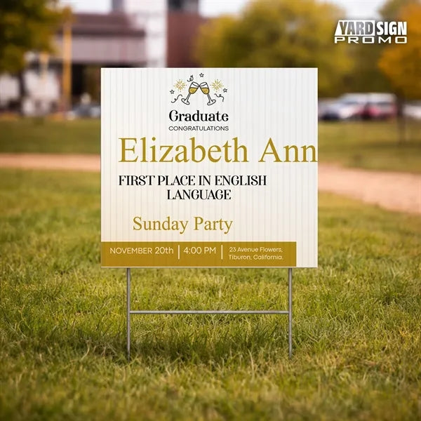 12x12 Custom Outdoor Yard Signs Graduates