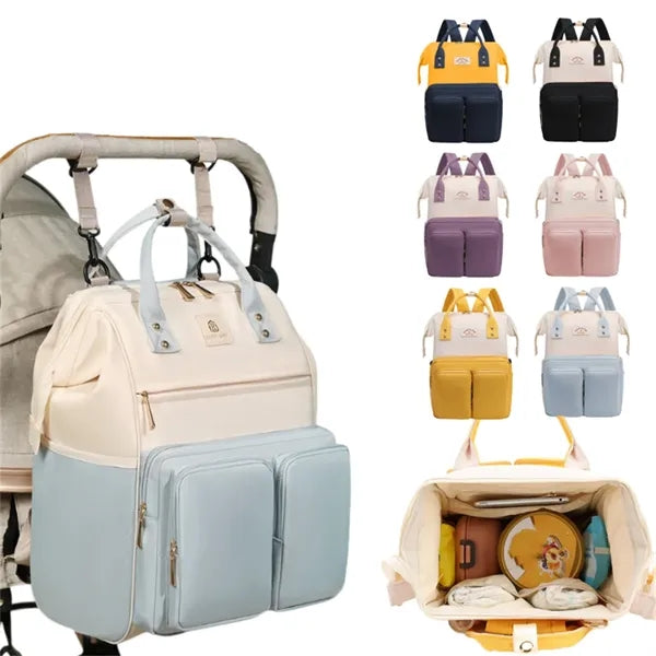 Diaper Backpack Insulated Pocket Stroller Hook Anti Theft