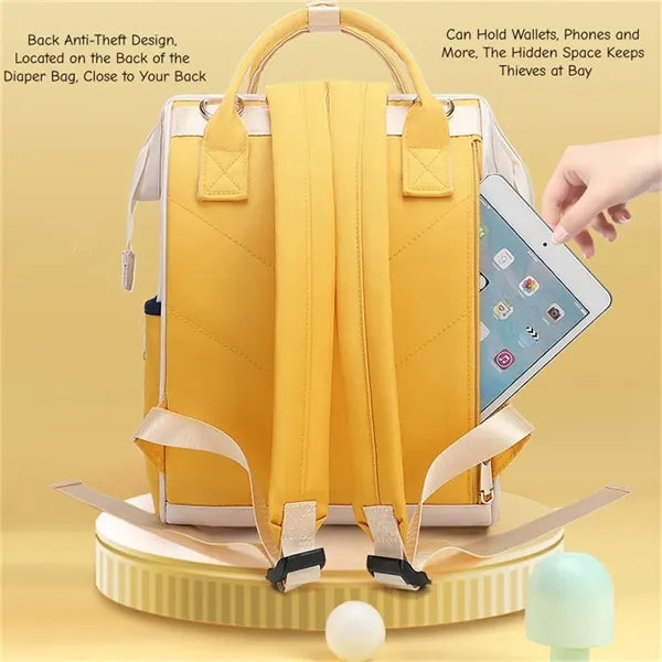 Diaper Backpack Insulated Pocket Stroller Hook Anti Theft