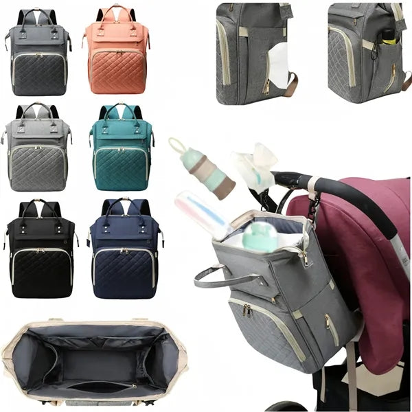 Diaper Backpack Insulated Bottle Pocket Stroller Hook Women