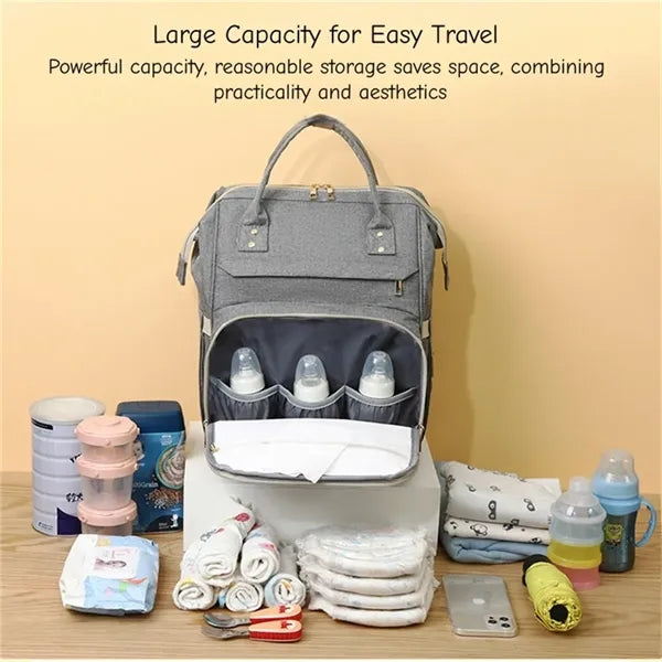 Diaper Backpack Insulated Bottle Pocket Stroller Hook Women