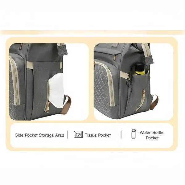 Diaper Backpack Insulated Bottle Pocket Stroller Hook Women