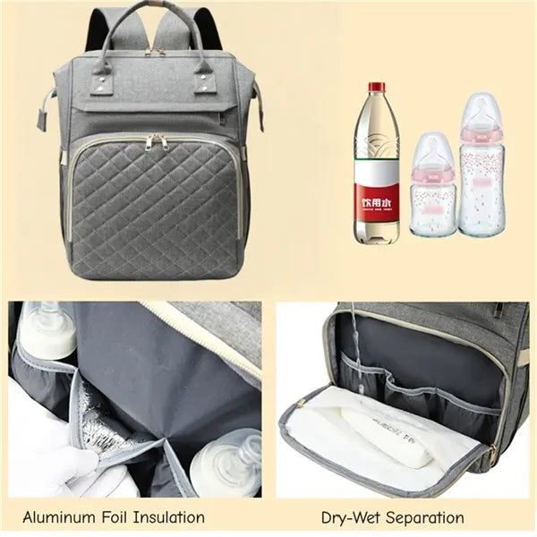 Diaper Backpack Insulated Bottle Pocket Stroller Hook Women