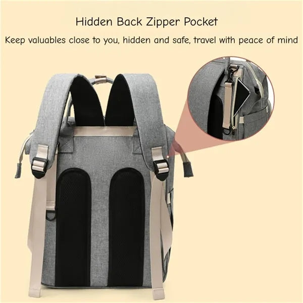 Diaper Backpack Insulated Bottle Pocket Stroller Hook Women