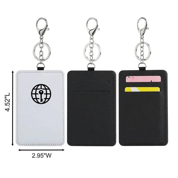 Versatile PU Wallet with Detachable Keychain Lanyard