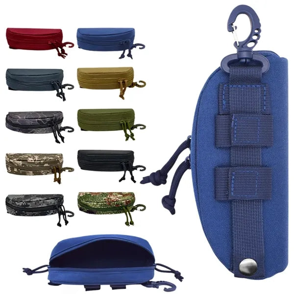 Tactical Eyeglass Case Molle Carabiner Clip Sunglasses Pouch