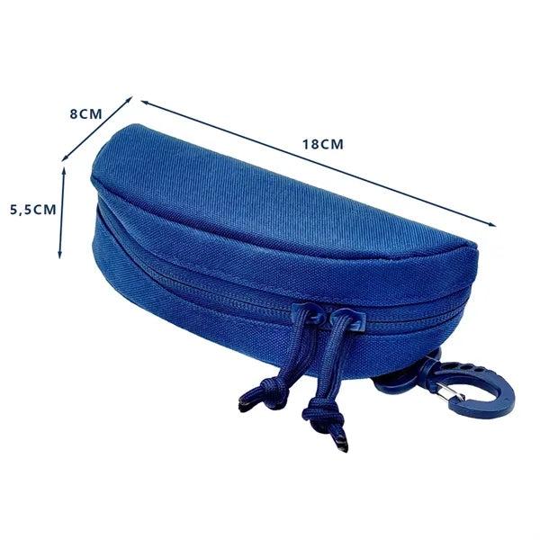 Tactical Eyeglass Case Molle Carabiner Clip Sunglasses Pouch