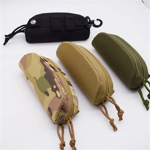 Tactical Eyeglass Case Molle Carabiner Clip Sunglasses Pouch