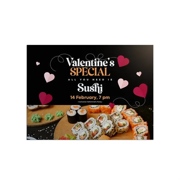 24"x18" Custom Outdoor Yard Signs Valentines Special Sushi