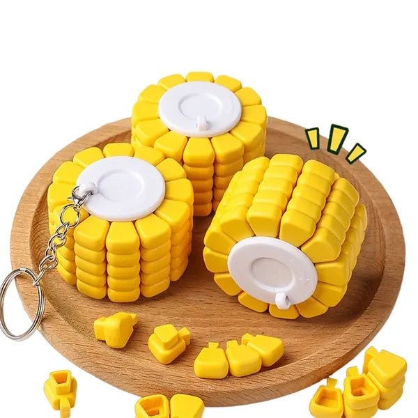 3D Corn Cob Puzzle Keychain
