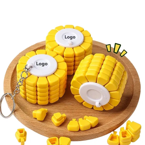 3D Corn Cob Puzzle Keychain