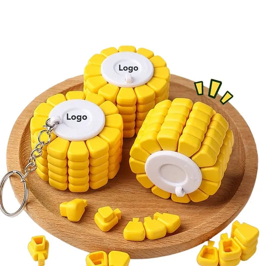 3D Corn Cob Puzzle Keychain