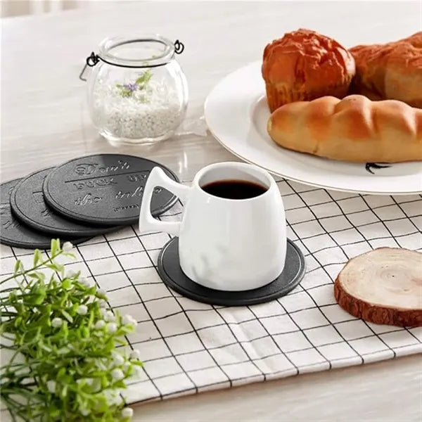 Coaster Silicone With Holder Thickened, Non-Slip