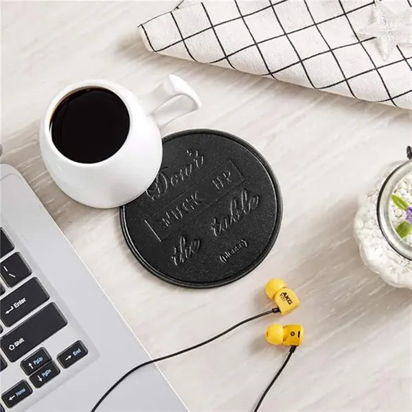Coaster Silicone With Holder Thickened, Non-Slip