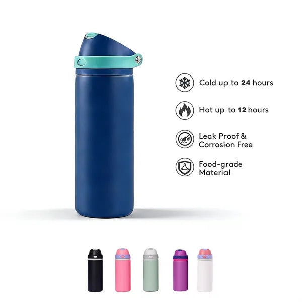 304 Stainless Steel Insulated Water Bottle W/Flip Top Lid