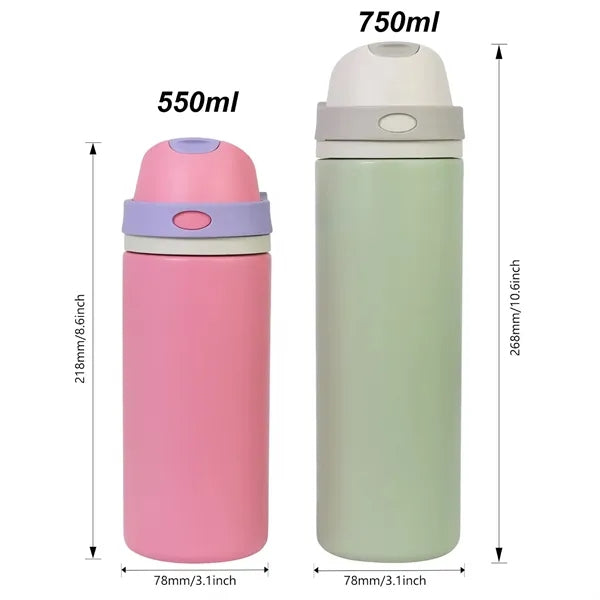 304 Stainless Steel Insulated Water Bottle W/Flip Top Lid