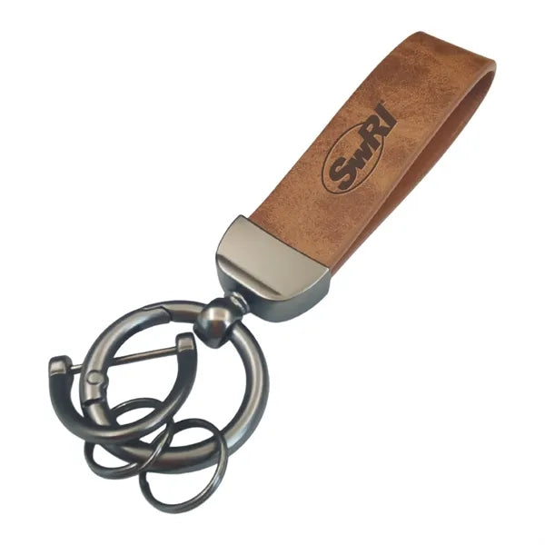 Leather Key Chain Holder With Anti-Lost D-Ring