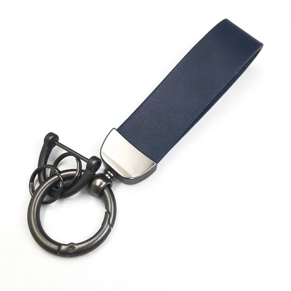 Leather Key Chain Holder With Anti-Lost D-Ring