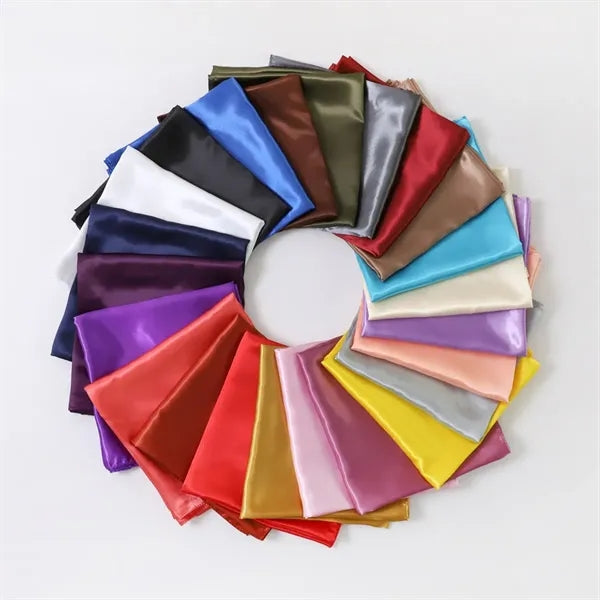 Women's solid color satin fashion glossy scarf