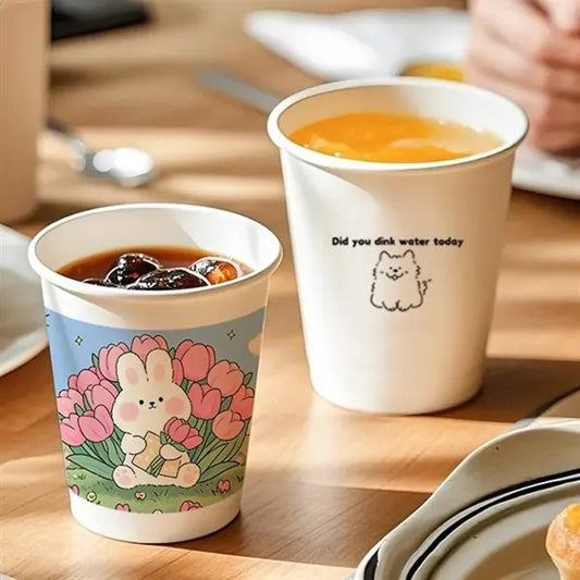 12 oz. Single Wall Paper Cup Color Logo Print