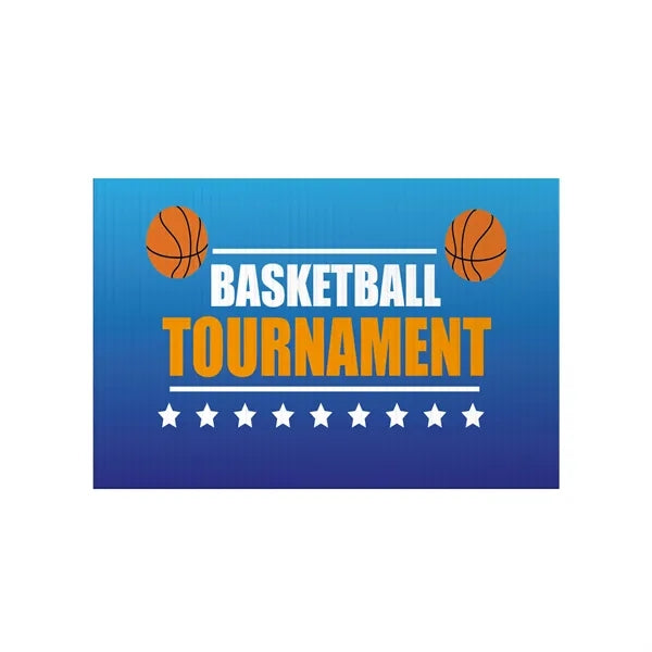 18x12 Custom Outdoor Yard Signs Basketball Tournament