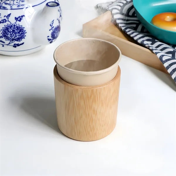 Disposable Cup Sleeve Insulated Bamboo Holder
