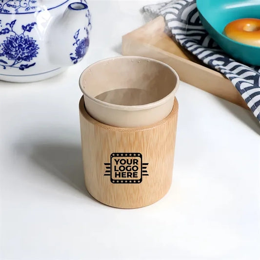 Disposable Cup Sleeve Insulated Bamboo Holder
