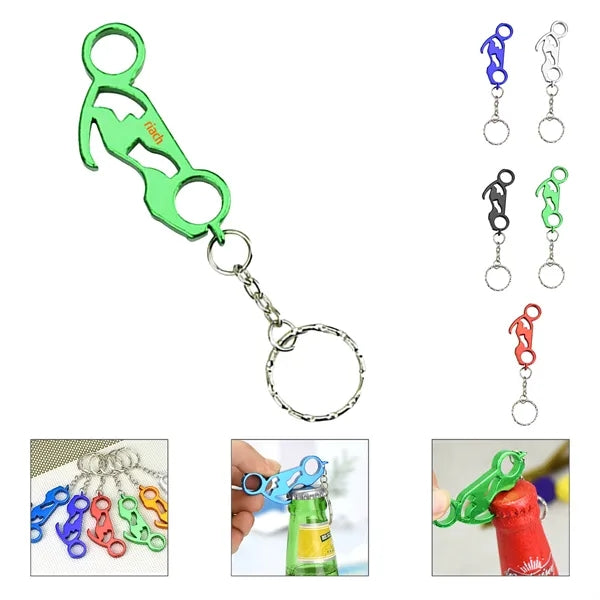 Motorbike Shape Bottle Opener Keychain