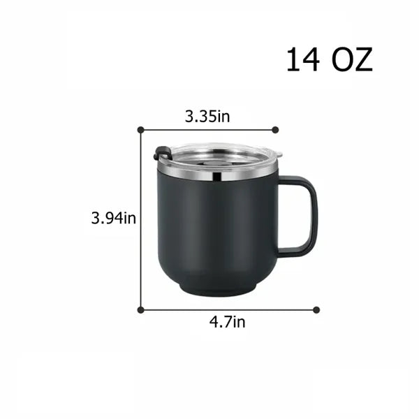14 oz Stainless Steel Coffee Mug with Lid