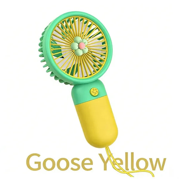 Flower Mini Handheld Fan USB Rechargeable Portable Silent