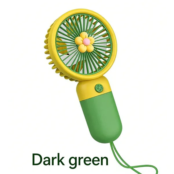 Flower Mini Handheld Fan USB Rechargeable Portable Silent