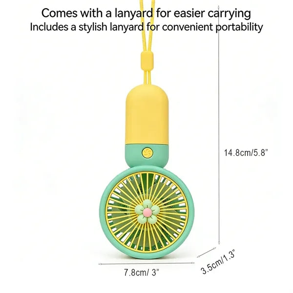 Flower Mini Handheld Fan USB Rechargeable Portable Silent