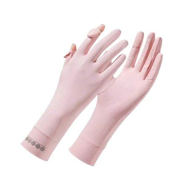 UV Protection Cooling Ice Silk Long Sleeve Sun Gloves