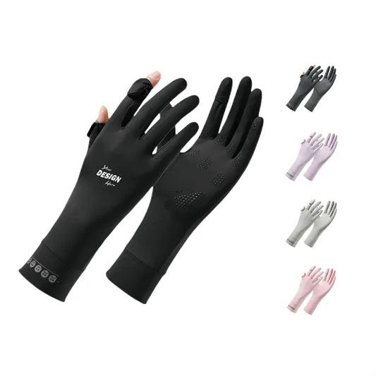 UV Protection Cooling Ice Silk Long Sleeve Sun Gloves