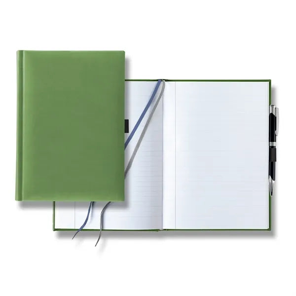 Tucson Grande Lined White Page Journal with Pen & Loop