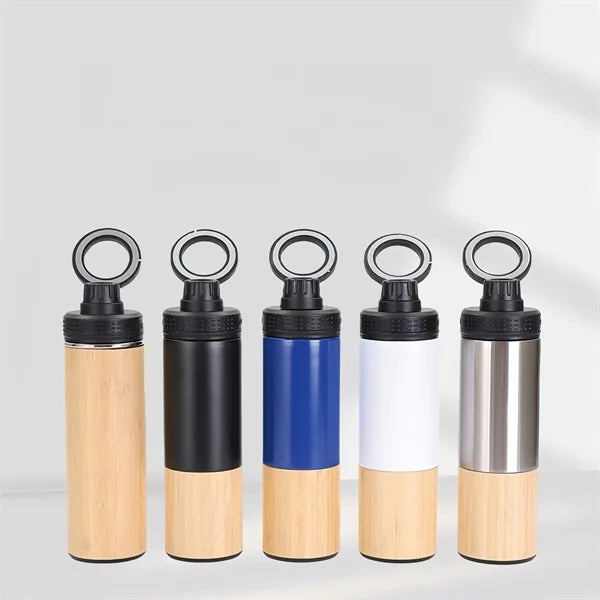 Bamboo Stainless Steel Insulated Travel Mug Magnetic