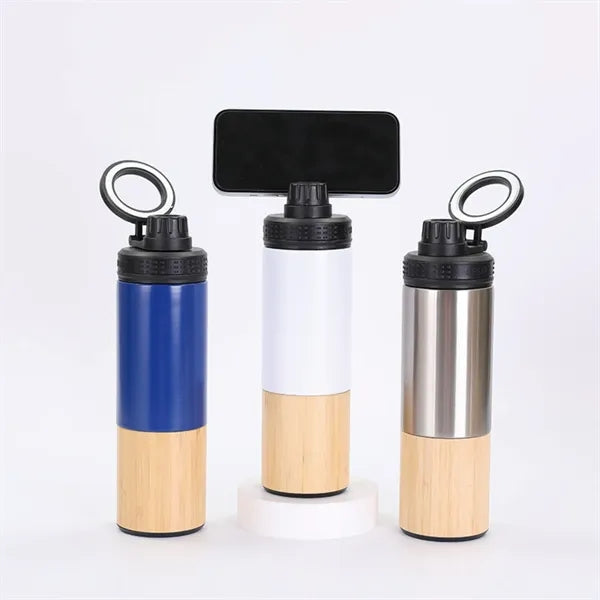 Bamboo Stainless Steel Insulated Travel Mug Magnetic