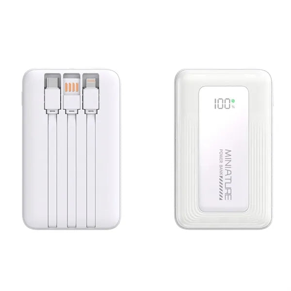 10000mAh Power Bank Built-in Three Cables