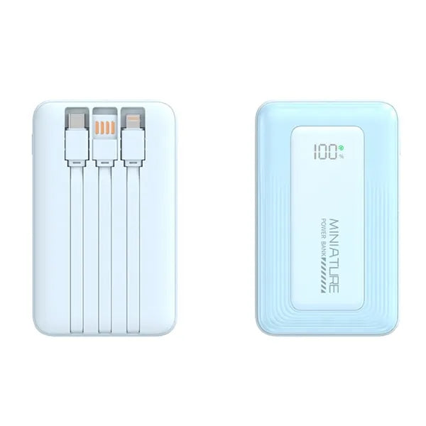 10000mAh Power Bank Built-in Three Cables