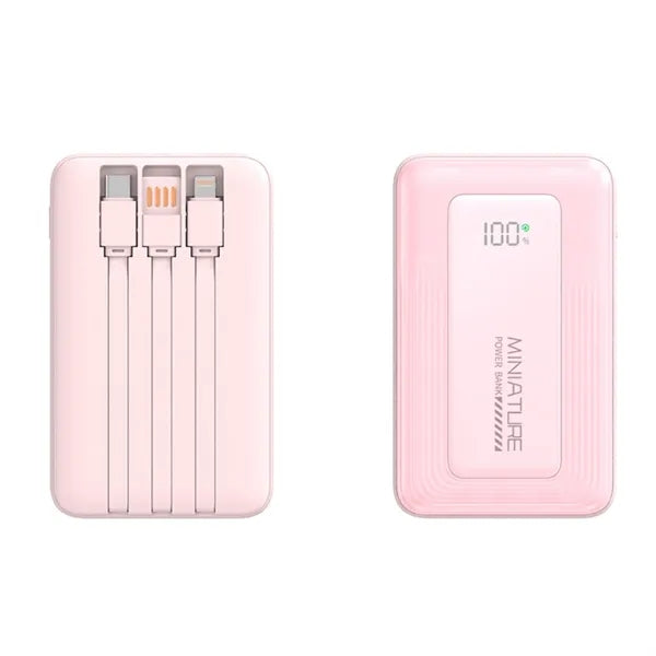 10000mAh Power Bank Built-in Three Cables