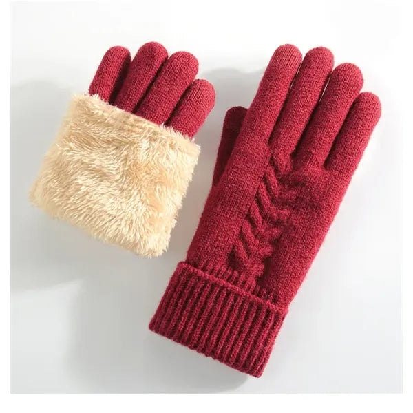 Warm Lady Touchscreen Knitted Gloves