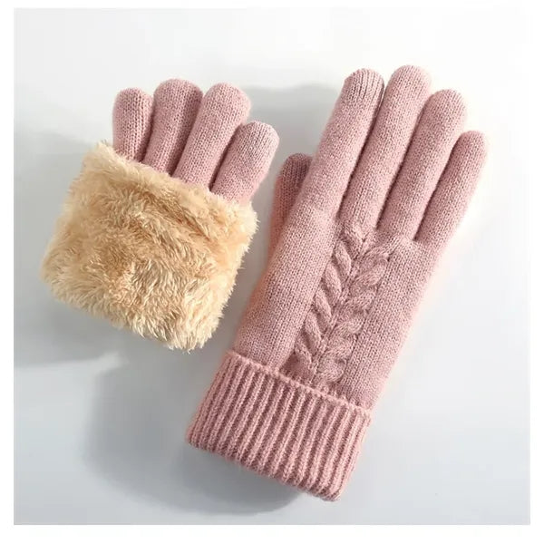 Warm Lady Touchscreen Knitted Gloves