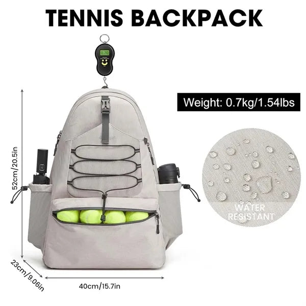 Large Tennis Backpack With Shoe Compartment For Outdoor